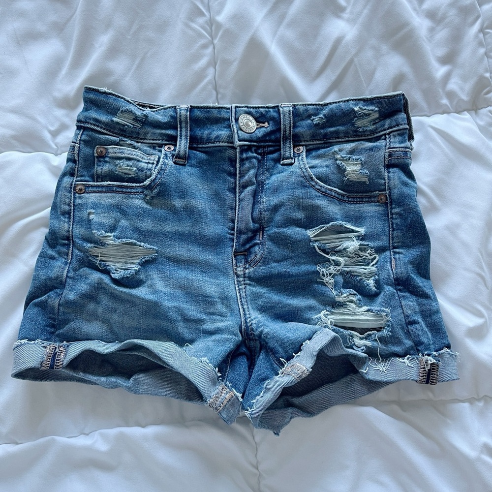 High Rise Shortie Shorts | AE